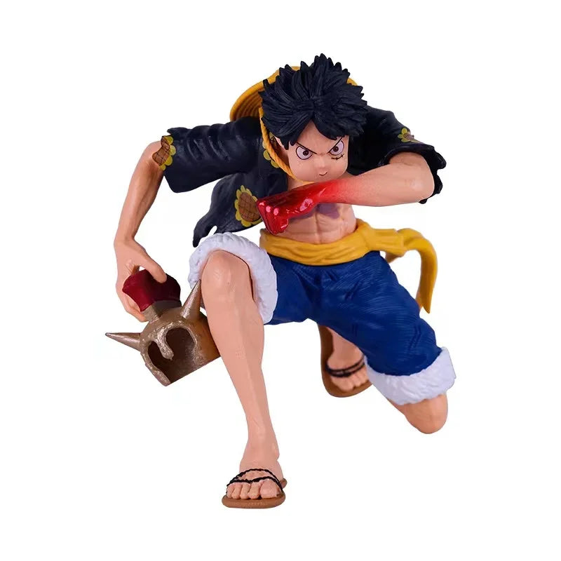 15 cm Anime One Piece Luffy Figure Wano Country Gear 3 Action Figures