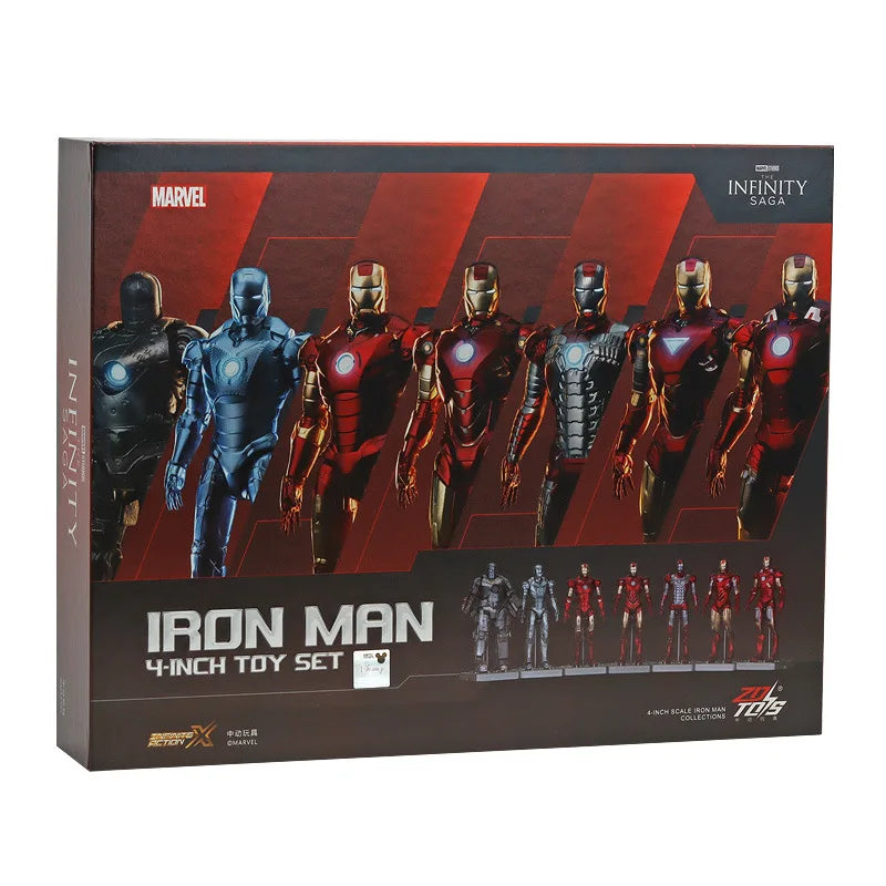 10cm Marvel IronMan MARK I,MARK II,MARK III,MARK IV,MARK V,MARK VI, MARK VII Action Figure