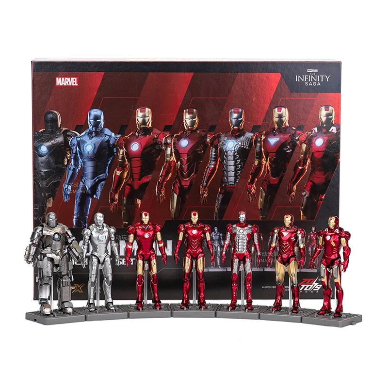 10cm Marvel IronMan MARK I,MARK II,MARK III,MARK IV,MARK V,MARK VI, MARK VII Action Figure