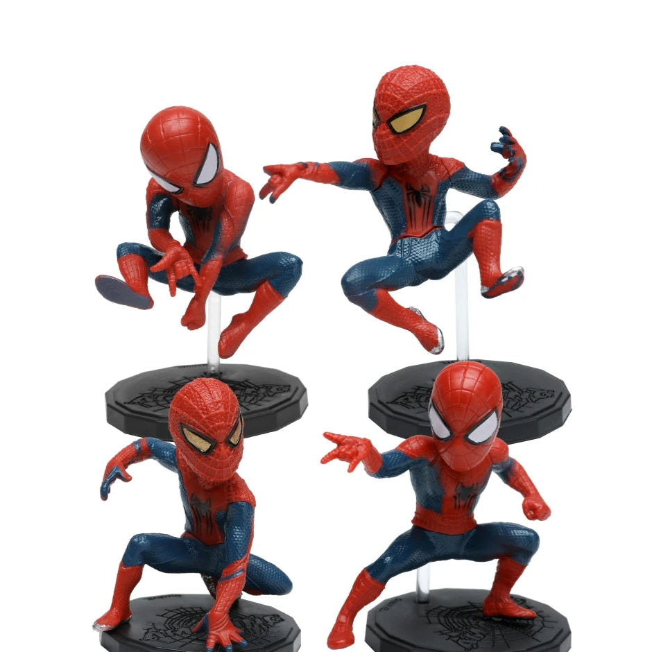6-8 cm Marvel Spider Man series 4pcs/Set action figure
