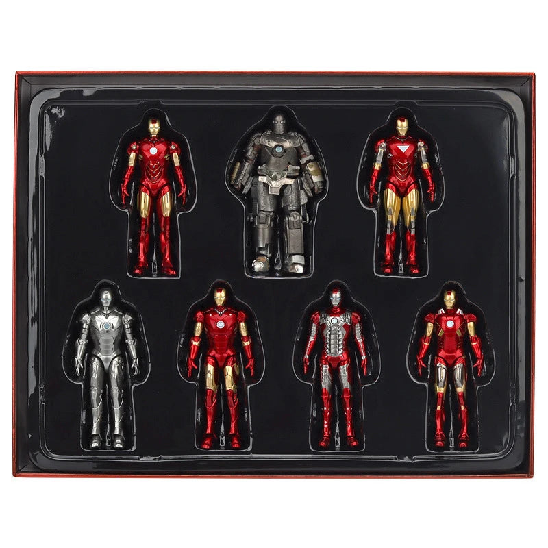 10cm Marvel IronMan MARK I,MARK II,MARK III,MARK IV,MARK V,MARK VI, MARK VII Action Figure