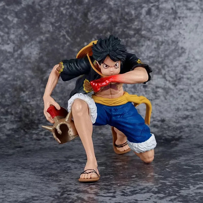 15 cm Anime One Piece Luffy Figure Wano Country Gear 3 Action Figures