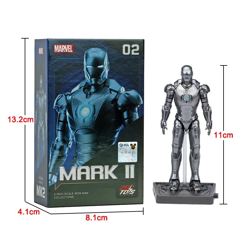 10cm Marvel IronMan MARK I,MARK II,MARK III,MARK IV,MARK V,MARK VI, MARK VII Action Figure