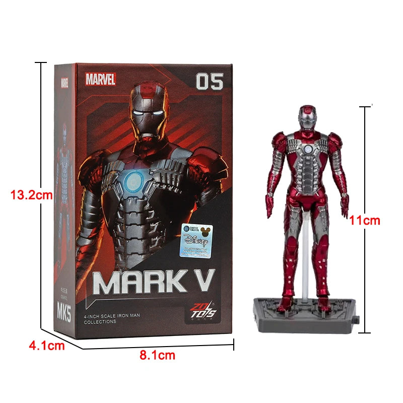 10cm Marvel IronMan MARK I,MARK II,MARK III,MARK IV,MARK V,MARK VI, MARK VII Action Figure